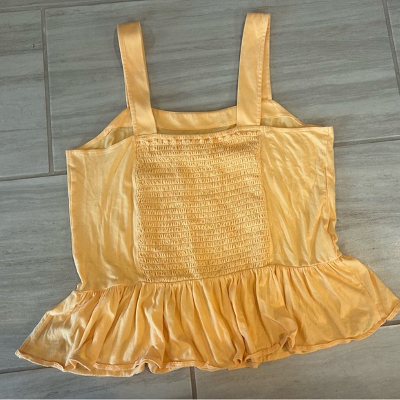LOFT Peach Ruffle Tank Top - Picture 2 of 2